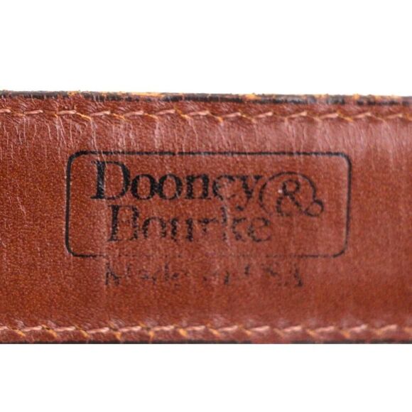 Dooney & Bourke BROWN GENUINE LEATHER 1"Wd CASUAL DRESS MEN'S BELT Sz 32/80 (t42 - Picture 7 of 14